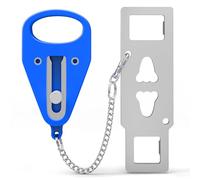 KUOGO Portable Door Lock Dark Blue, Safety Additional Door Lock Securing Doors from Inside, Simple Effective Reliable for Hotel Doors and Apartment Doors, Suitable for Family Trip or Traveling