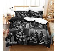 Kuokuo Oasis Band 3D Duvet Cover Set with Pillowcases Bedding Set Soft Quilt Cover Microfiber 3Pieces Cover with Zipper Closure for Kids Teenagers Adult Aged King（220x240cm）