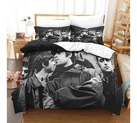 Kuokuo Oasis Band 3D Print Duvet Cover Set Bedding Set Soft Microfiber Quilt Cover & Pillowcases with Zipper Closure for Kids Teenagers Adult Aged Set 3 Pieces King（220x240cm）