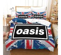 Kuokuo Oasis Band Duvet Covers Sets With Pillowcases Textile Decor Bedclothes For Girls Boys With Zipper Closure Soft Microfiber Bedding Set 3Pcs King(220x240cm)
