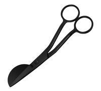 KUONIIY Applique Scissors, Stainless Steel Sewing Embroidery Scissors with Duckbill Edge Shaped Paddle for Art, Crafting, Tufting, Needlework and Embroidery, 6 Inch, Black