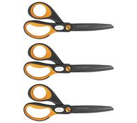 KUONIIY Scissors 8 Inch Ultra Sharp Titanium Coating Blades Soft Comfort-Grip Handles Multi-Purpose Scissors Set of 3