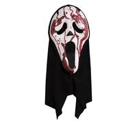 KUONTD Halloween Horror Mask, Scary Ghost Face Mask Ghost face Mask Halloween Scream Mask Horror Mask for Children and Adults, Unisex, Suitable for Haunted Houses, EVA Mask (red)