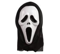 KUONTD Halloween Horror Mask, Scary Ghost Face Mask Ghost face Mask Halloween Scream Mask Horror Mask for Children and Adults, Unisex, Suitable for Haunted Houses, EVA Mask