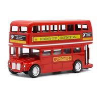KUONTD Mini Bus Toys Double Decker Bus Metal Cars M-odel,B-us Toy Car Moodel Moving Wheel Action Sightseeing, B-us Toy Car M-odel Pull Back City Buss Kids Gifts - Open Top