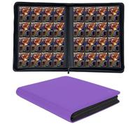 KUOOKING 1000+ Pockets Trading Card Binder, 16-Pocket Card Ablum Compatible with MTG,Sports Cards & Other Standard Size Trading Cards (PURPLE)