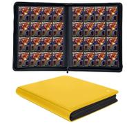 KUOOKING 1000+ Pockets Trading Card Binder, 16-Pocket Card Ablum Compatible with MTG,Sports Cards & Other Standard Size Trading Cards (Yellow)