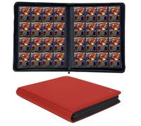 KUOOKING 1000+ Pockets Trading Card Binder, 16-Pocket Card Ablum Compatible with MTG,Sports Cards & Other Standard Size Trading Cards (Red)