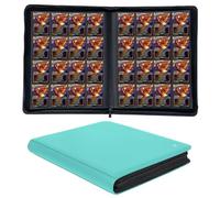 KUOOKING 1000+ Pockets Trading Card Binder, 16-Pocket Card Ablum Compatible with MTG,Sports Cards & Other Standard Size Trading Cards (Teal)