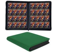 KUOOKING 1000+ Pockets Trading Card Binder, 16-Pocket Card Ablum Compatible with MTG,Sports Cards & Other Standard Size Trading Card (GREEN)