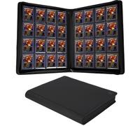 KUOOKING Jumbo Toploader Binder - Holds 640+ Top Loaders for Cards, 16 Pocket Top Loader Binders with Sleeves for 3" x 4" Rigid Card Holders for Baseball, Football and other Sports Cards(BLACK)