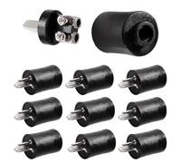 KUOQIY 10 PCS 2 Pin DIN Speaker Plug, 2 Pin HiFi Loudspeaker Cable Connector with Screw Terminals, with Screwdriver, for HiFi Loud Speaker Devices