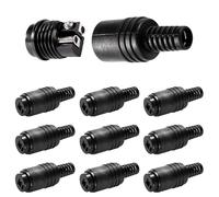 KUOQIY 10 PCS 2 Pin DIN Speaker Socket, 2 Pin HiFi Loudspeaker Cable Connector with Screw Terminals and Kink Protection, with Screwdriver, for HiFi Loud Speaker Devices