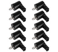 KUOQIY 10 PCS 90 Degree 2 Pin DIN Speaker Plug, 2 Pin HiFi Loudspeaker Cable Connector with Screw Terminals, with Screwdriver, for HiFi Loud Speaker Devices