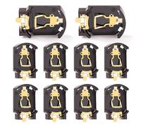 KUOQIY 10 PCS SMD CR2032 Battery Holder, Horizontal Coin Button Battery Holder, 3V Battery Holder Button Coin Cell Case, for SMT SMD CR2025 CR2016 Button Battery