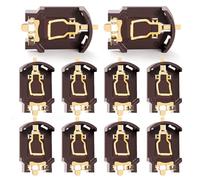 KUOQIY 10 PCS SMD CR2032 Battery Holder with Pin, Horizontal Coin Button Battery Holder, 3V Battery Holder Button Coin Cell Case, for SMT SMD CR2025 CR2016 Button Battery