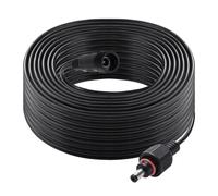 KUOQIY 10m 5.5x2.1 mm M14 Thread IP67 Waterproof DC Power Extension Cable, 12V 24V DC Male to Female Power Supply Adapter Extension Lead 22AWG, for Solar Garden Lights
