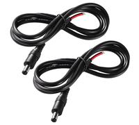 KUOQIY 2 PCS 100cm 18 AWG DC Power Pigtails Cable, DC 5.5mm x 2.1mm Male Plug to Bare Wire Open End Power Supply Replacement Repair Cord, for CCTV Security Camera, DVR, LED Strip Light Etc