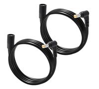 KUOQIY 2 PCS 1m 18AWG 5.5x2.5 mm 24V 12V DC Power Extension Cable, Right Angle Male to Female DC Power Extension, for CCTV Security Cameras, Router, Black