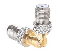 KUOQIY 2 PCS F Type Female to SMA Female Connector, F to SMA Coax Adapter, for RF Application WIFI Antenna FPV Drone Extension Cable Wireless LAN Devices