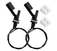 KUOQIY 2 PCS M12 10W Water Liquid Level Sensor, Horizontal Float Switch, PP Side-Mounted Water Level Sensor Controller, with Spring Wire Connectors, for Fish Tank Pool, Black