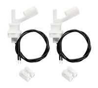 KUOQIY 2 PCS M16 10W Water Liquid Level Sensor, Horizontal Float Switch, PP Side-Mounted Water Level Sensor Controller, with Spring Wire Connectors, for Fish Tank Pool, White