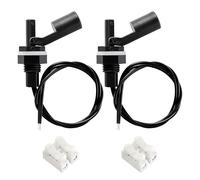 KUOQIY 2 PCS M16 10W Water Liquid Level Sensor, Horizontal Float Switch, PP Side-Mounted Water Level Sensor Controller, with Spring Wire Connectors, for Fish Tank Pool, Black