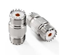 KUOQIY 2 PCS SO239 Connector, UHF Female to UHF Female RF Coax Coaxial Adapter Coupler, SO239 Barrel Connector, for CB Ham Radio Antenna, SWR Meter Cable Extention