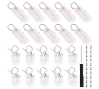 KUOQIY 20 PCS 1 x 3V + 2 x 3V Button Coin Cell Battery Socket Case Box, CR2032 Battery Holder with Wire Lead Switch, Coin Cell ON-Off Switch Battery Holder, with Screwdriver and Screws, Transparent