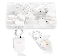 KUOQIY 20 PCS 1 x 3V Button Coin Cell Battery Socket Holder Case Box, CR2032 Battery Holder with Wire Lead ON-Off Switch, Coin Cell Battery Holder ON-Off Switch Battery Holder, White