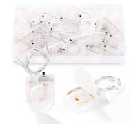 KUOQIY 20 PCS 1 x 3V Button Coin Cell Battery Socket Holder Case Box, CR2032 Battery Holder with Wire Lead ON-Off Switch, Coin Cell Battery Holder ON-Off Switch Battery Holder, Transparent