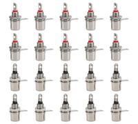 KUOQIY 20 PCS RCA Connector Female Panel Mount, Chassis Panel Mount Socket Solder RCA (10 Black + 10 Red)