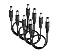 KUOQIY 4 PCS 0.3m 5.5x2.1 mm 24V 12V DC Power Extension Cable, Male to Male DC Power Extension 22AWG, for CCTV Security Cameras, Router, Black