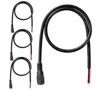KUOQIY 4 PCS 50cm 18 AWG DC Power Pigtails Cable, DC 5.5mm x 2.1mm Female Plug to Bare Wire Open End Power Supply Replacement Repair Cord, for CCTV Security Camera, DVR, LED Strip Light Etc