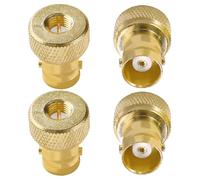 KUOQIY 4 PCS BNC Female to SMA Male Adapter, SMA to BNC Connectors, for Antennas, Wireless LAN Devices, Coaxial Cables, Gold Plated