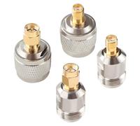 KUOQIY 4 PCS Copper N-Type to SMA Adapter Kit, N to SMA Coax Connectors, for WiFi Antenna Broadcast Radio