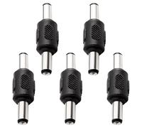 KUOQIY 5 PCS 5.5x2.1 mm DC Power Coupler, DC Male to Male Plug Connector, Power Jack Plug Adapter, for CCTV Cameras, LED Strips, Laptops, Security Systems