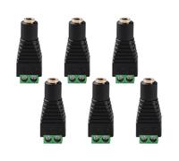 KUOQIY 6 PCS 3.5mm Screw Terminal, 3.5mm TS Mono Female to 2 Pin Female Screw Terminal, AUX Headphone Balun Solderless Converter Adapter with Screwdriver