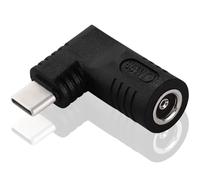 KUOQIY 65W PD USB C to DC Adapter, DC Jack 6.5x1.4 mm Input to USB-C Type-C Angled 90 Degree Power Plug Charge Adapter, for Laptop Phone