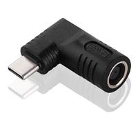 KUOQIY 65W PD USB C to DC Adapter, DC Jack 7.4x0.6 mm Input to USB-C Type-C Angled 90 Degree Power Plug Charge Adapter, for Laptop Phone