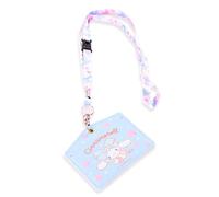 Kuormi-Bunny & Cinnamon-Roll ID Badge Holder with Neck Strap - Kawaii Photo Case with Detachable Lanyard, Durable PVC Protects ID Cards, Clear Window for Easy Display ID Card Holder (Cinnamon-roll)