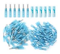 kuosbiu 120Pcs Heat Shrink Bullet Connectors, AWG 16-14 Female & Male Connectors Bullet Terminals Insulated Waterproof Marine Automotive Wire Splice Crimp Connectors Kits