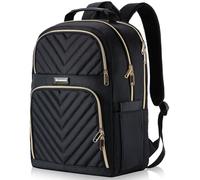 Kuosdaz Backpack Women, 15.6 Inch School Backpack Girls Teenager, Laptop Backpack Stylish Daypack Waterproof for School, Uni, Travel, Work, Black