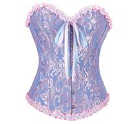 KUOSE Womens Black Basque Body Shaper Overbust Corset Top Plus Size S-6XL