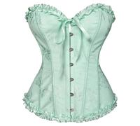 KUOSE Womens Black Basque Body Shaper Overbust Corset Top Plus Size S-6XL