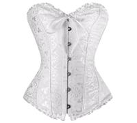 KUOSE Womens Black Basque Body Shaper Overbust Corset Top Plus Size S-6XL