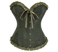 KUOSE Womens Black Basque Body Shaper Overbust Corset Top Plus Size S-6XL