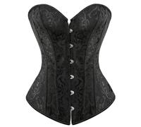 KUOSE Womens Black Basque Body Shaper Overbust Corset Top Plus Size S-6XL