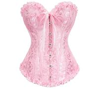 KUOSE Womens Black Basque Body Shaper Overbust Corset Top Plus Size S-6XL