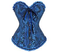 KUOSE Womens Black Basque Body Shaper Overbust Corset Top Plus Size S-6XL